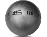 Boule de pétanque MS-Pétanque 120 - Demi-Tendre - Carbone