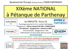Concours de pétanque Officiel - Parthenay