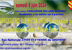 Concours de pétanque Ouvert à tous - Saint-Étienne-du-Vauvray