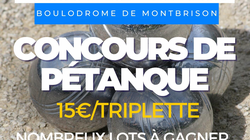 Concours en Doublette le 1 juin 2024 - Montbrison - 42600