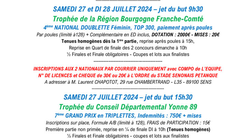 Concours en Doublette le 27 juillet 2024 - Sens - 89100