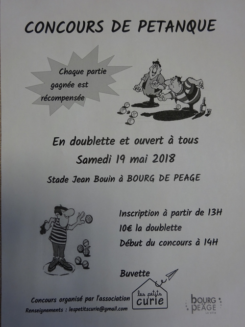 Concours de pétanque en Doublette - Bourg-de-Péage