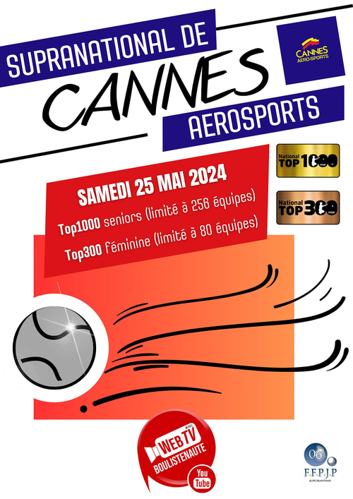 Concours de pétanque en Triplette - National TOP 300 - Cannes