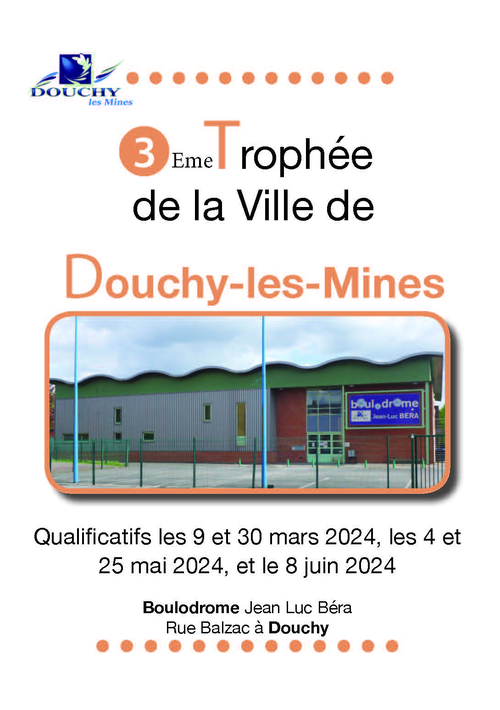 Concours de pétanque en Doublette - Grand Prix - Douchy-les-Mines