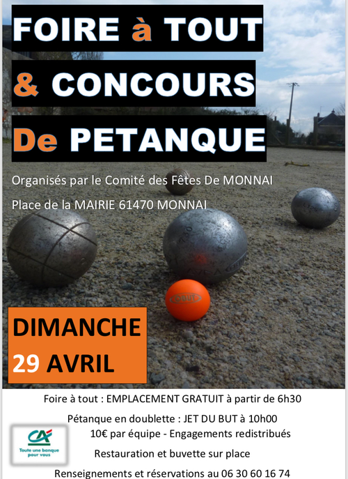 Concours de pétanque en Doublette - Monnai