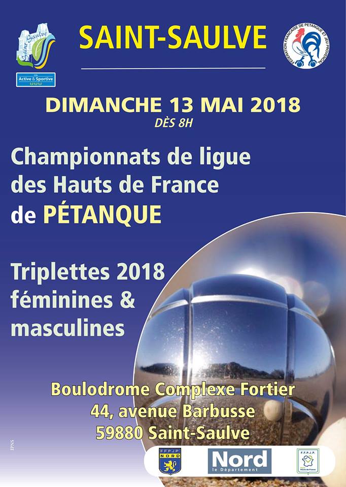 Championnat de la Ligue des Ht de France - Actualité du club de pétanque Pétanque Club Escaudoeuvres