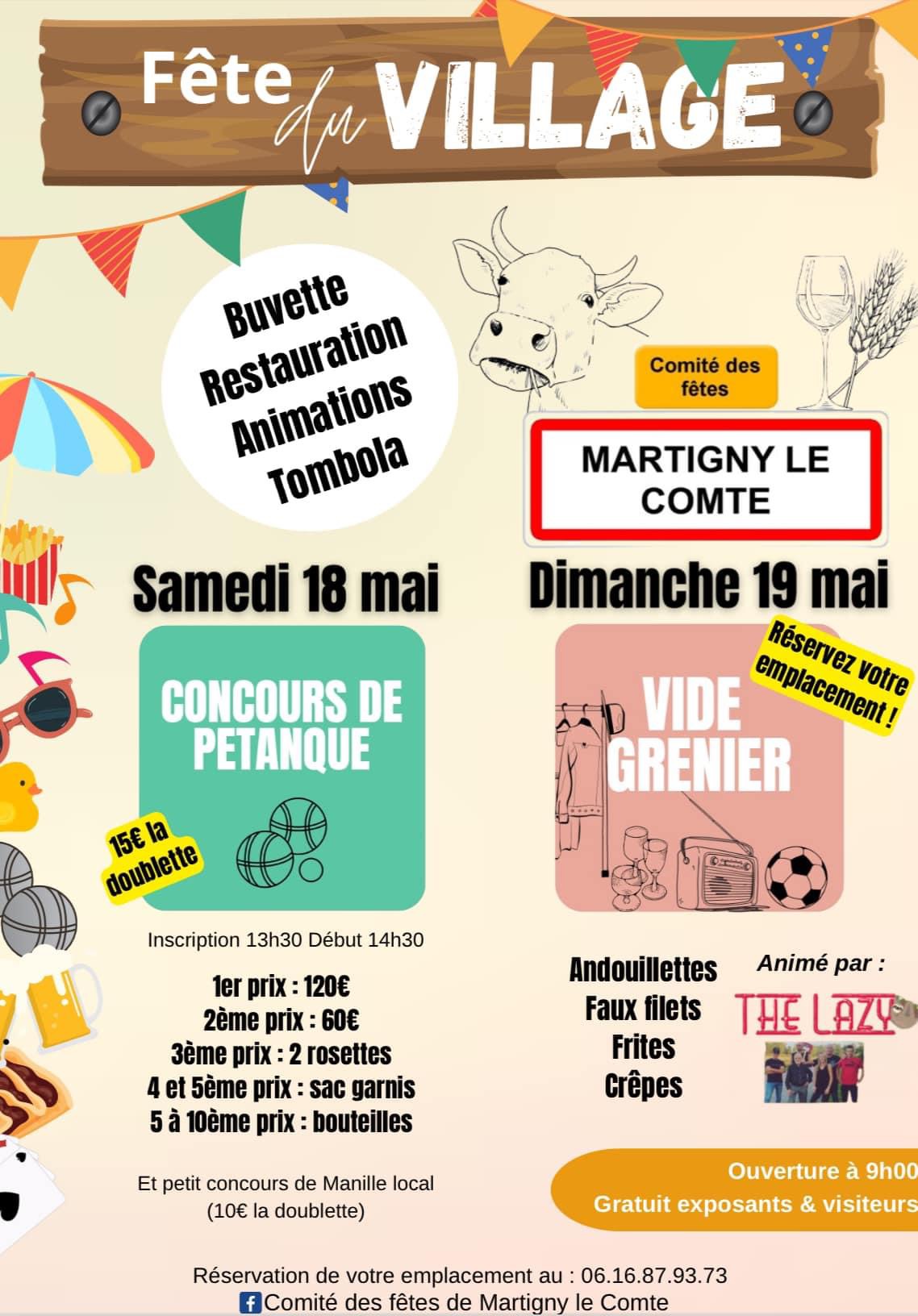 Concours en Doublette le 18 mai 2024 - Martigny-le-Comte - 71220