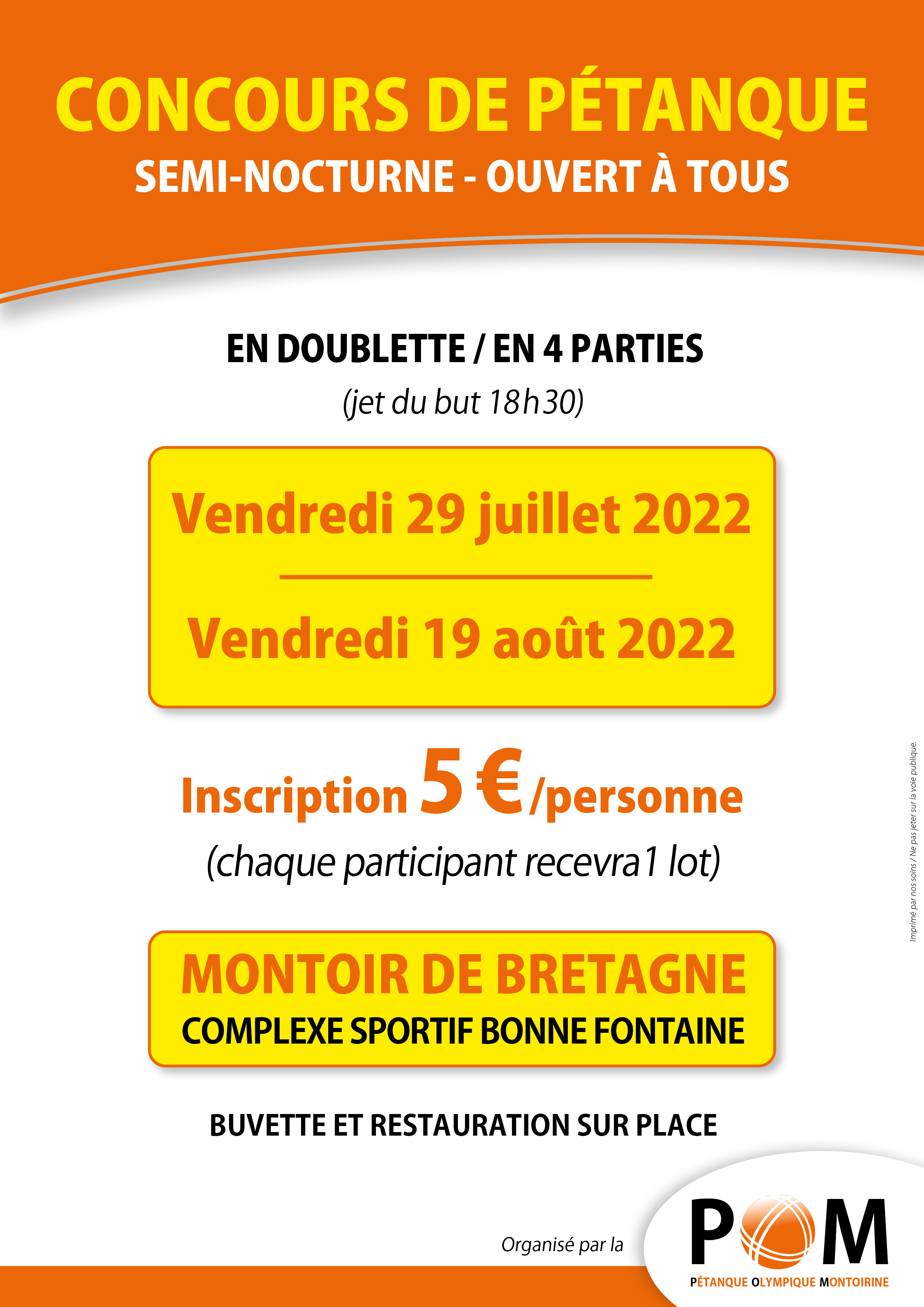 Concours De Pétanque Ouvert à Tous Ile De France Concours de pétanque Ouvert à tous - Montoir-de-Bretagne - 19 août 2022 -  Doublette