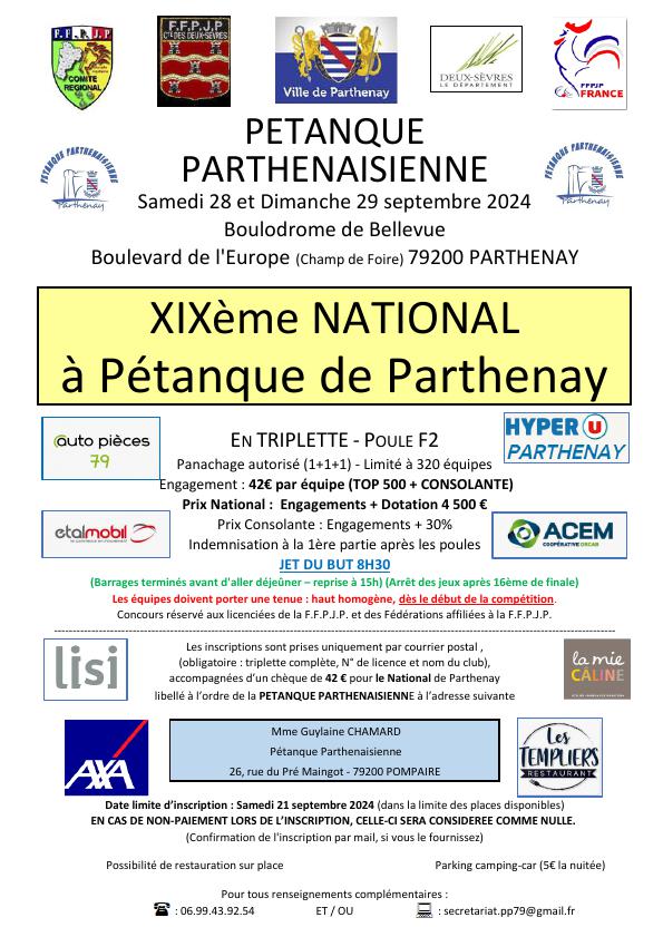 Concours de pétanque Officiel - Parthenay