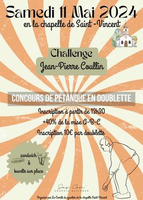 Concours en Doublette le 11 mai 2024 - Plouay - 56240