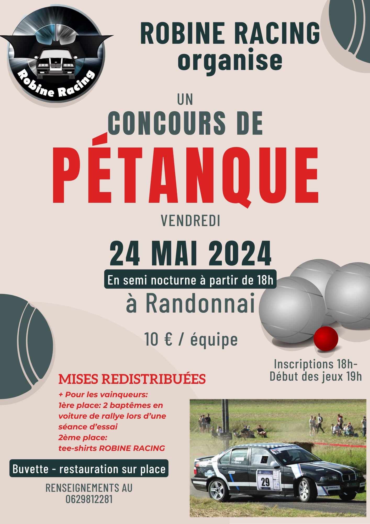 Concours en Doublette le 24 mai 2024 - Randonnai - 61190
