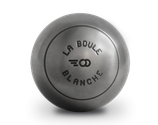 Boule de pétanque La boule blanche Inox Striée - Demi-Tendre - Inox