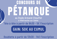 Concours de pétanque Ouvert à tous - Villefranche-sur-Saône