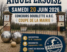 Concours en Doublette le 20 juin 2026 - AIGUEPERSE