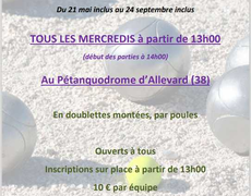 Concours de pétanque Ouvert à tous - Allevard