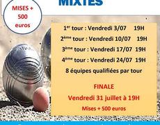 Concours en Doublette Mixte le 10 juillet 2026 - AMICALE PETANQUE ILLOISE