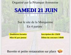 Concours en Doublette le 21 juin 2025 - Avesnes-le-Sec - 59296