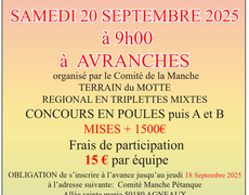 Concours de pétanque Officiel - Avranches