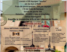 Concours en Doublette le 24 mai 2025 - Bourbon-Lancy - 71140