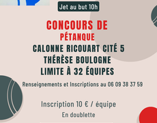 Concours en Doublette le 9 août 2025 - Calonne-Ricouart - 62470