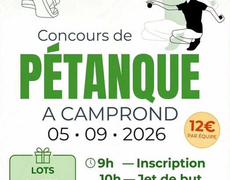 Concours de pétanque Ouvert à tous - Camprond