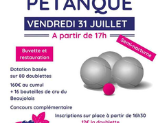 Concours en Doublette le 31 juillet 2026 - Cercié - 69220