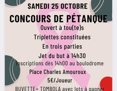 Concours en Triplette le 25 octobre 2025 - Chalabre - 11230