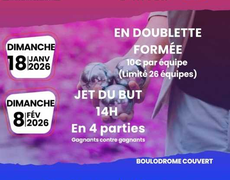 Concours en Doublette le 18 janvier 2026 - Châteaubourg - 35220