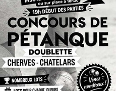 Concours en Doublette le 18 septembre 2026 - Cherves-Châtelars - 16310