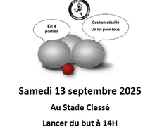 Concours de pétanque Ouvert à tous - Clessé