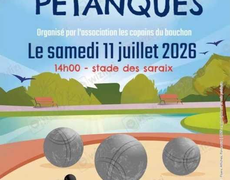 Concours en Doublette le 11 juillet 2026 - COPAINS DU BOUCHON