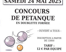 Concours en Doublette le 24 mai 2025 - Dammartin-en-Serve - 78111