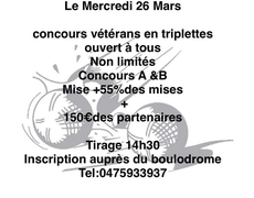 Concours de pétanque Ouvert à tous - Fabras