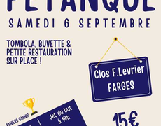 Concours en Doublette le 6 septembre 2025 - Farges - 01550