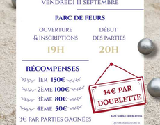 Concours en Doublette le 11 septembre 2026 - Feurs - 42110