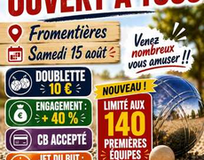 Concours de pétanque Ouvert à tous - Fromentières