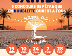 Concours en Doublette le 19 juin 2026 - Gambsheim - 67760