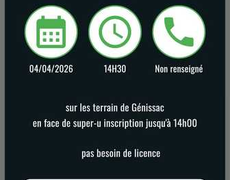 Concours en Doublette le 4 avril 2026 - Génissac - 33420