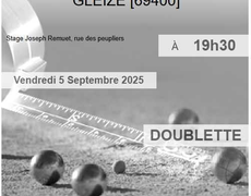Concours en Doublette le 5 septembre 2025 - Gleizé - 69400