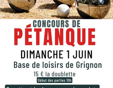 Concours de pétanque Ouvert à tous - Grignon