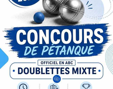 Concours en Doublette Mixte le 20 juin 2026 - LA GOUTELLE