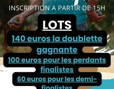 Concours en Doublette le 4 juillet 2026 - La Talaudière - 42350