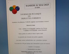 Concours en Triplette le 31 mai 2025 - Lambres-lez-Douai - 59552