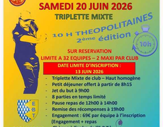 Concours en Triplette Mixte le 20 juin 2026 - Lavilledieu du Temple