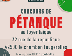 Concours en Doublette le 29 mai 2025 - Le Chambon-Feugerolles - 42500