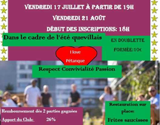 Concours en Doublette le 17 juillet 2026 - Le Grand-Quevilly - 76120