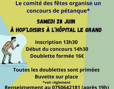 Concours en Doublette le 28 juin 2025 - L'Hôpital-le-Grand - 42210