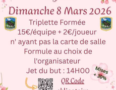 Concours en Triplette le 8 mars 2026 - Comité des Ardennes