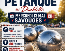 Concours en Doublette le 13 mai 2026 - La boule Savougeoise