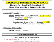 Concours de pétanque Officiel Provençal - FENOUILLET